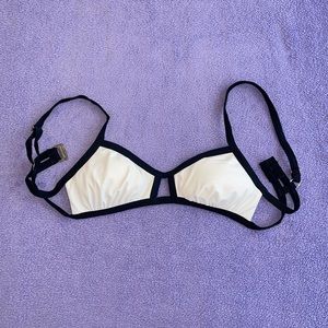 White and Black swimsuit top size small